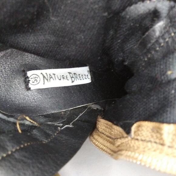 Nature Breeze Satiny Fabric Lace Up Boots 3 Inch High Heel Booties Size 5 1/2 - Picture 7 of 12